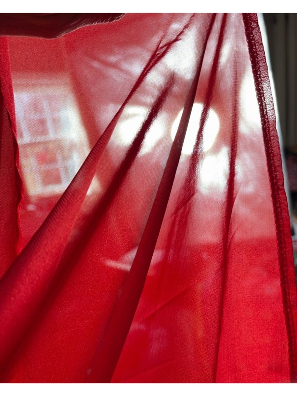 Afibi Red Chiffon Skirt Full Maxi Ethereal Festival Fairy Twee Boho Coquette S - Picture 3 of 9